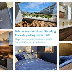  Appartement L'astronaute - Balcon Vue - Clim - Place Parking Privee - Marina Baie Des Anges France